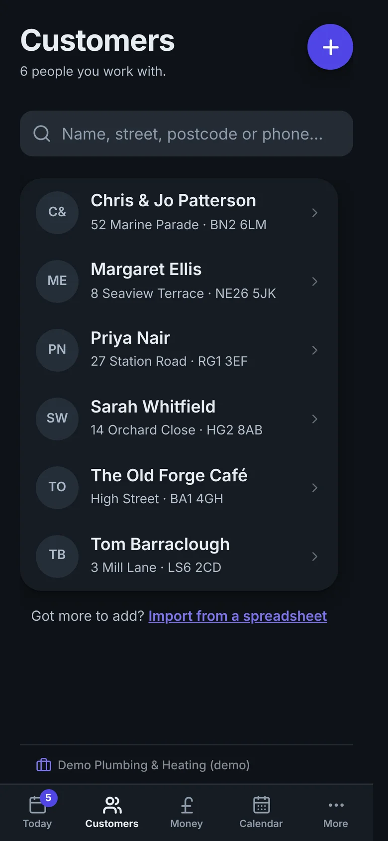 A client list in Vixir